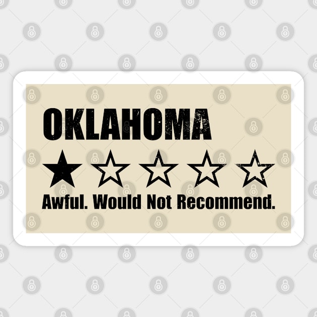 Oklahoma One Star Review Magnet by Rad Love